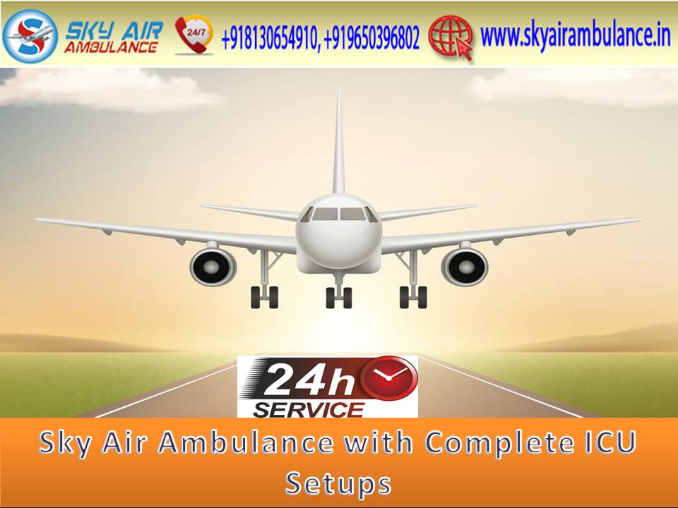 Obtain Sky Air Ambulance from Bangalore with Full ICU Equipment