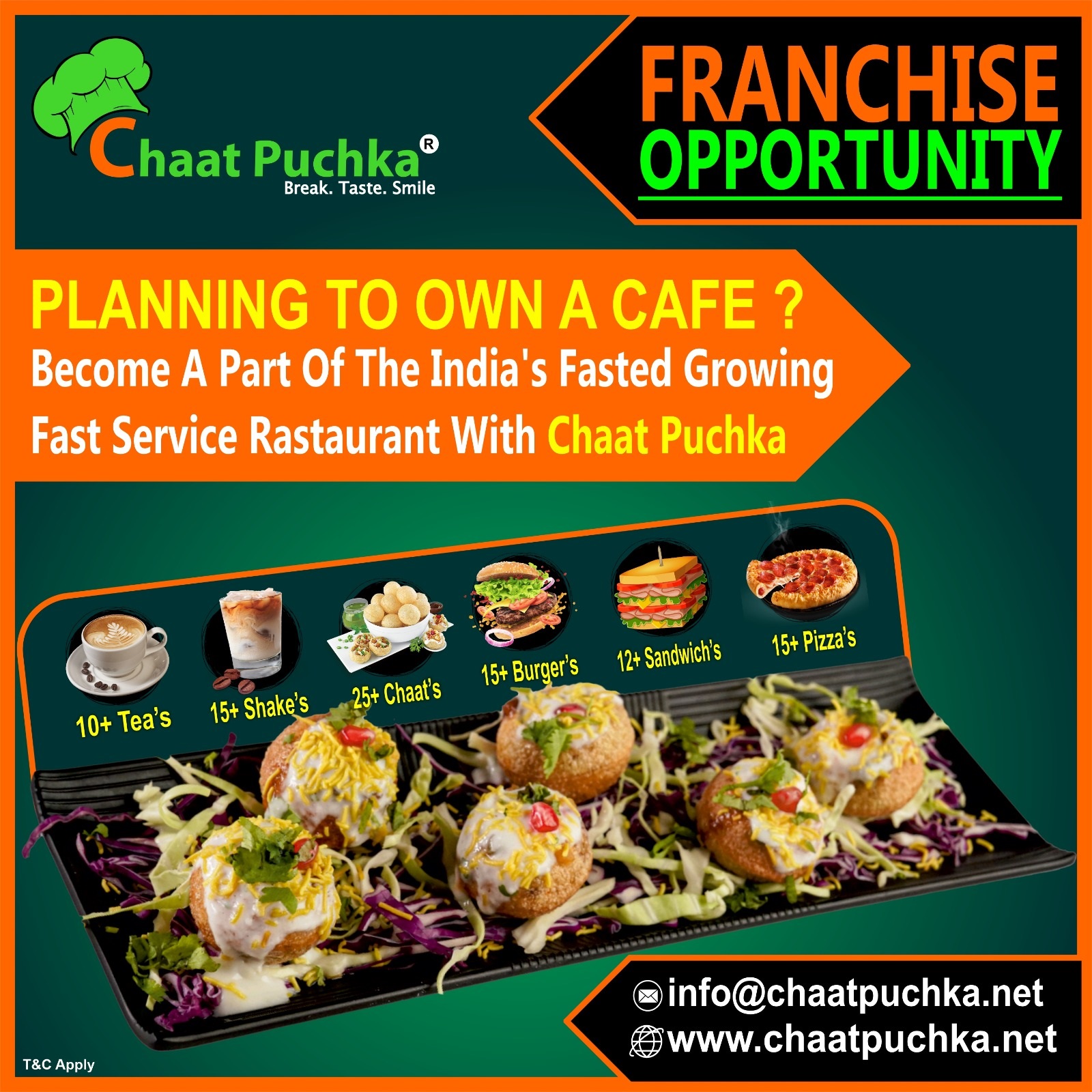 Food Franchise Under 10 Lakhs in India – Chaat Puchka