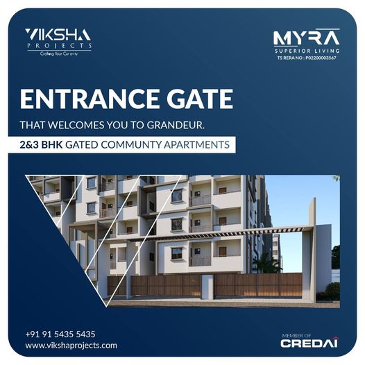 gated community apartments in kompally | Myra Project