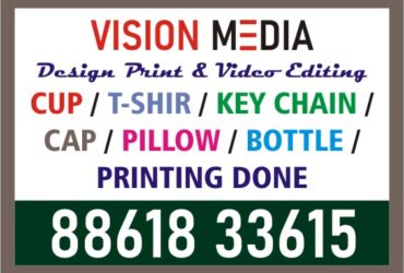 Sublimation Printing done at Vision Media | T shirts Key Chain | Bottle | 1874