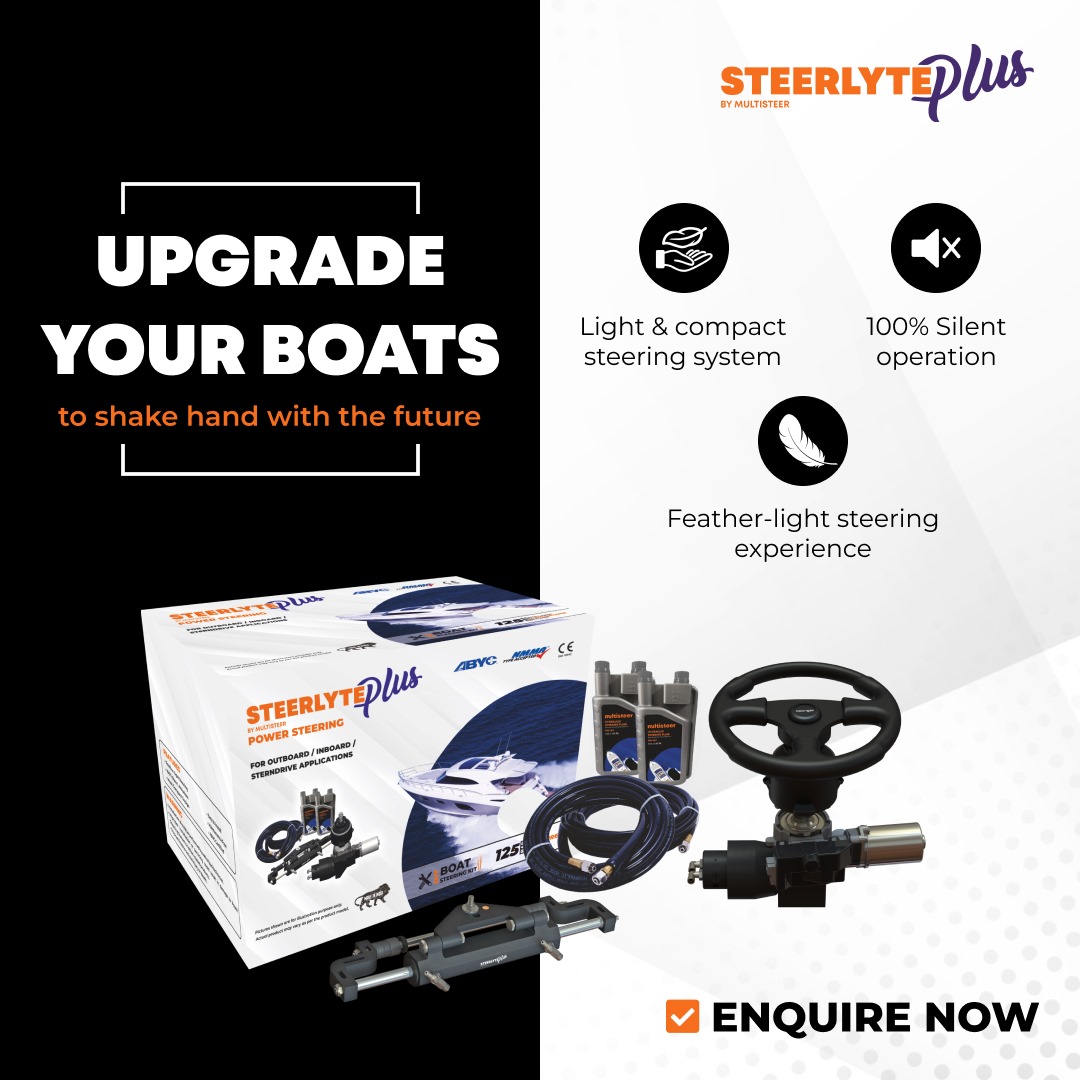 Power-Assisted Boat Steering System | Steerlyte Plus