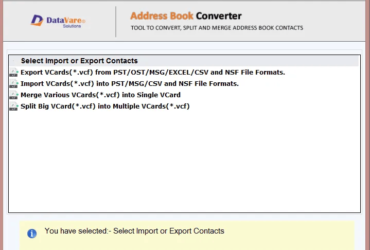 Easily Import VCF Contacts to Outlook MSG with ToolsBaer