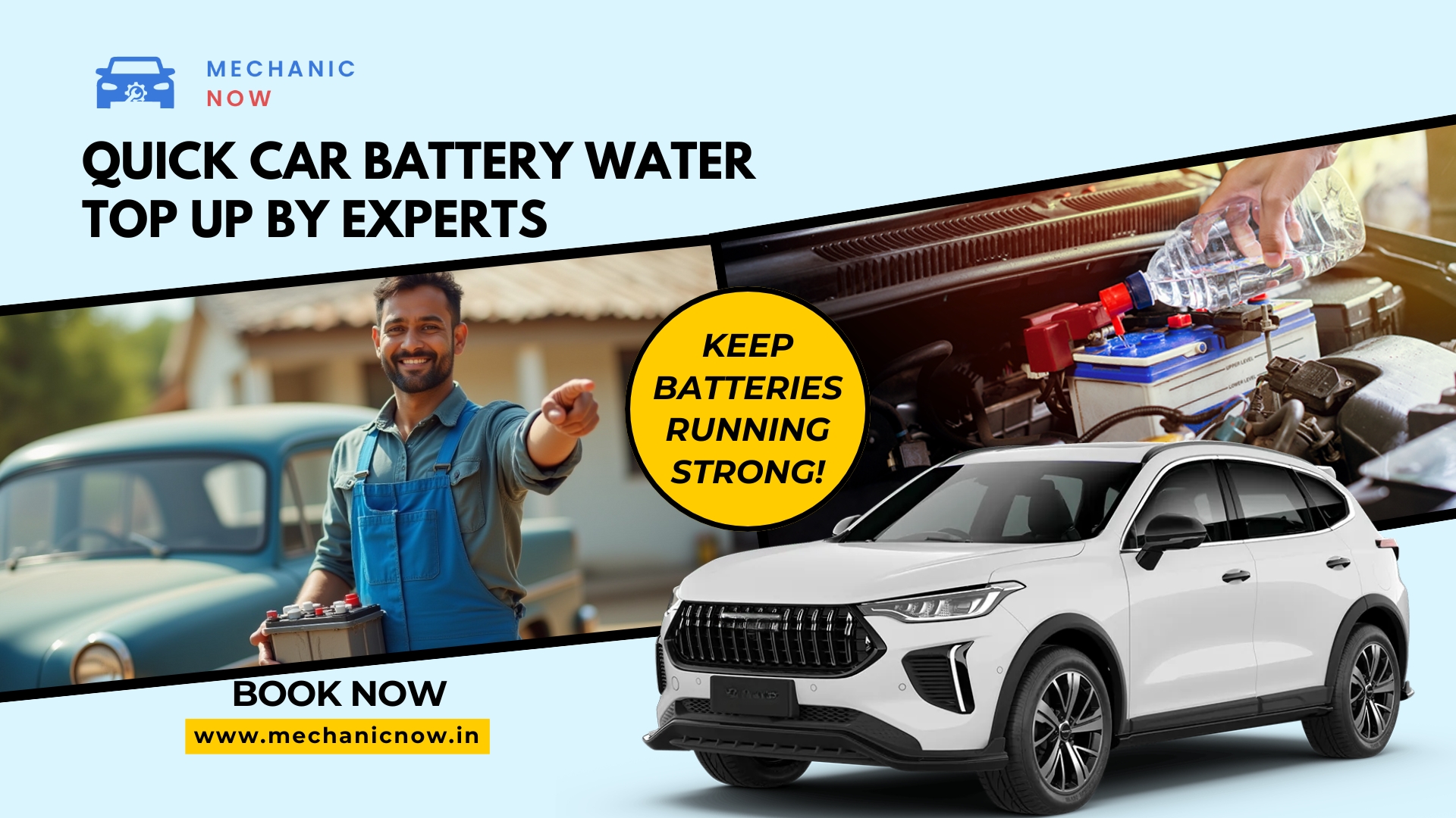 Get Car Battery Water Top Up Service Fast