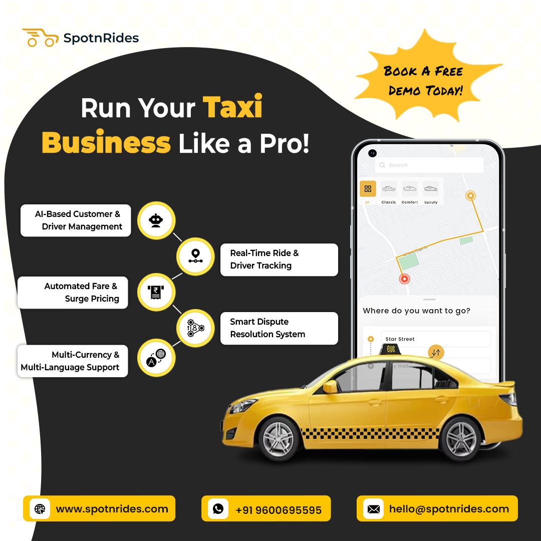 Build Your Uber Clone App with SpotnRides – Start Your Taxi Business